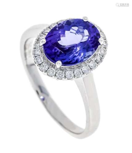 Tanzanite diamond ring WG 750/