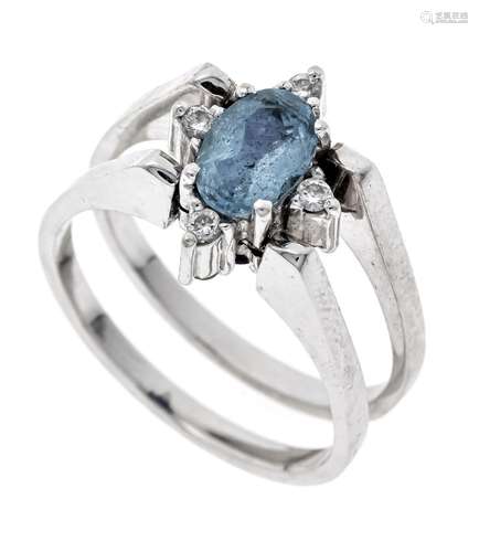 Sapphire blue topaz diamond ri