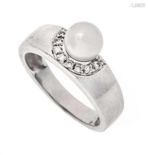 Pearl-cut diamond ring WG 585/