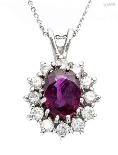 Ruby diamond pendant WG 750/00