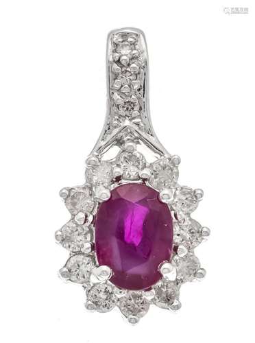 Ruby diamond pendant WG 750/00