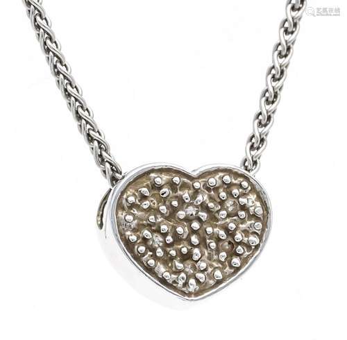 Diamond heart pendant WG 585/0