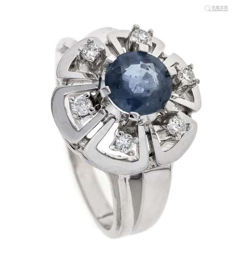 Sapphire diamond ring WG 585/0