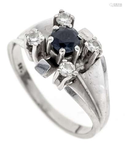 Sapphire diamond ring WG 585/0