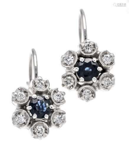 Sapphire diamond earrings WG 5