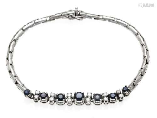 Sapphire diamond bracelet WG 7