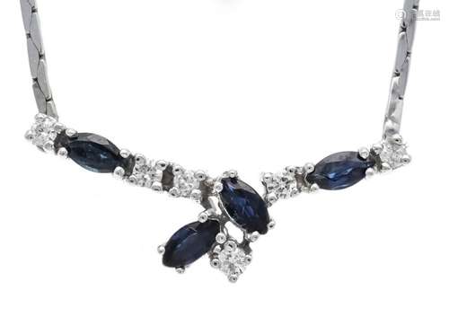 Sapphire and diamond necklace