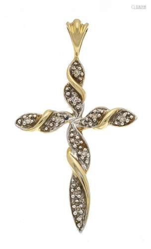 Diamond cross pendant GG/WG 58