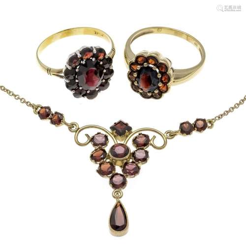 Garnet convolute gold with fac