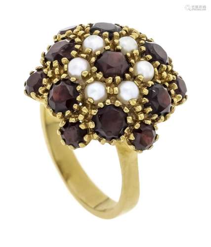 Garnet pearl ring GG 750/000 w