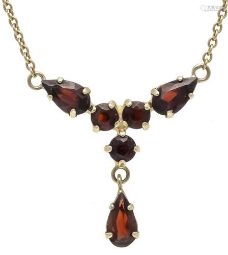 Garnet necklace GG 585/000 wit