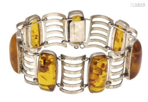 2-piece amber set silver 835/0