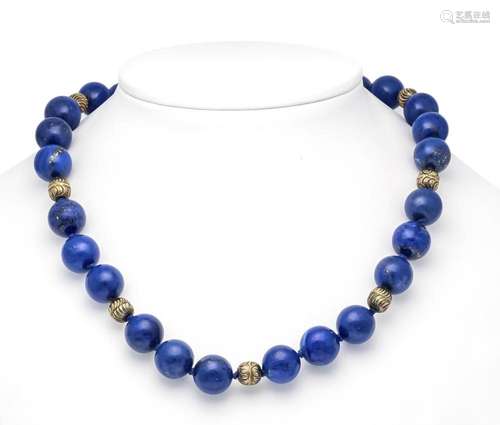 Lapis lazuli necklace with lob