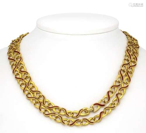 Costume jewelry necklace, gold