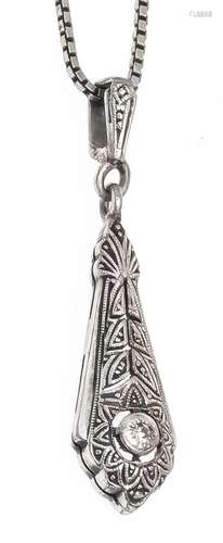 Art Deco pendant silver with o