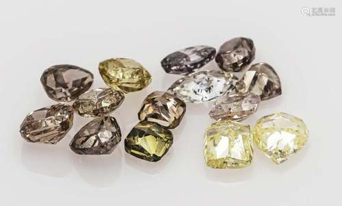 mixed lot of diamonds, total 5