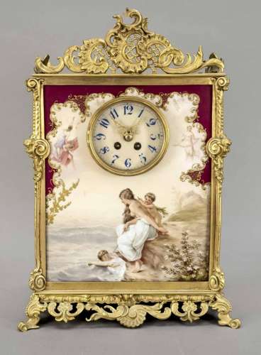 Porcelain table clock, around 190