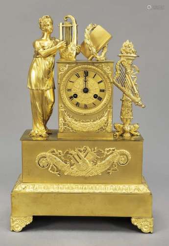 Empire pendulum, fire gilded, 1st