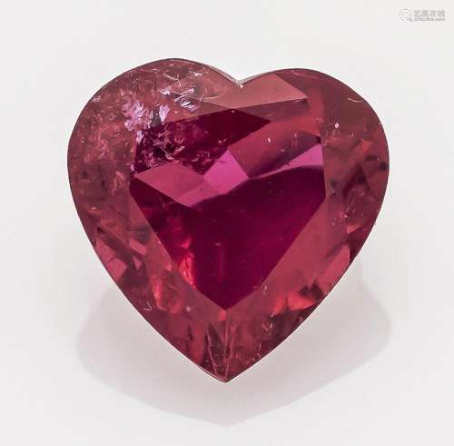 Rubellite heart, faceted, 2.19