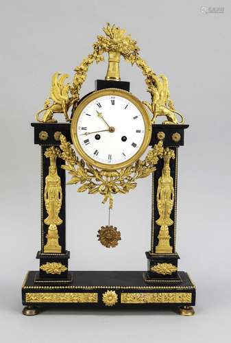 French portal clock with sun pend