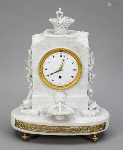 white porcelain clock unglazed an