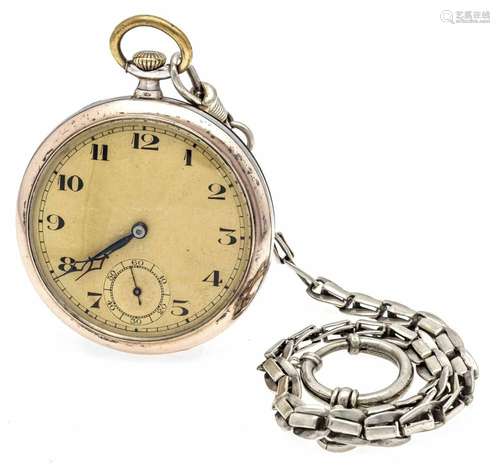 Men's pocket watch open bicolo