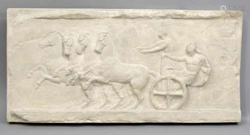 Plaster relief of a chariot after