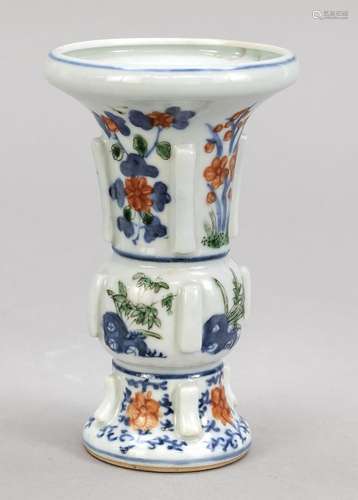 Small Doucai Gu vase, China, prob