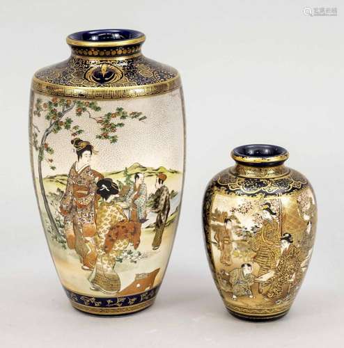 2 Satsuma vases, Japan, end of 19