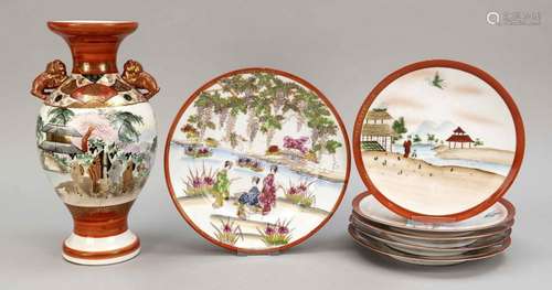 Mixed lot of Kutani porcelain, Ja