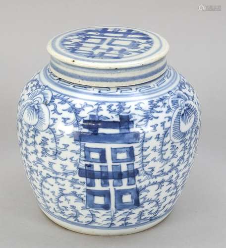 Ginger pot with lid, China, 19th