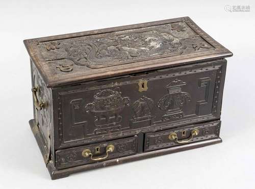 Small wooden chest, China, late 1