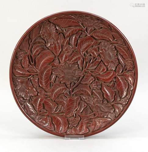 Pseudo cinnabar carved lacquer pl