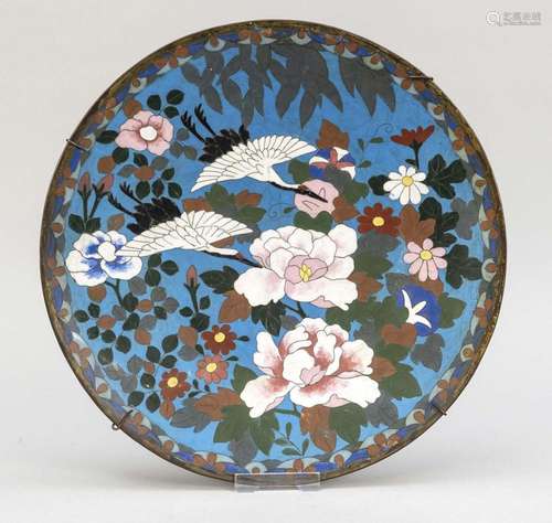 Cloisonné plate, Japan, c. 1900,