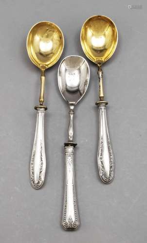 Three serving spoons, German,