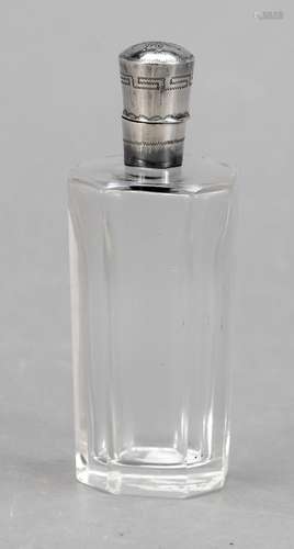 Perfume flacon with silver hin