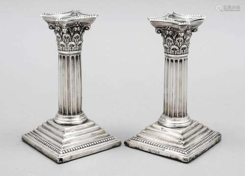 Pair of candlesticks, England,