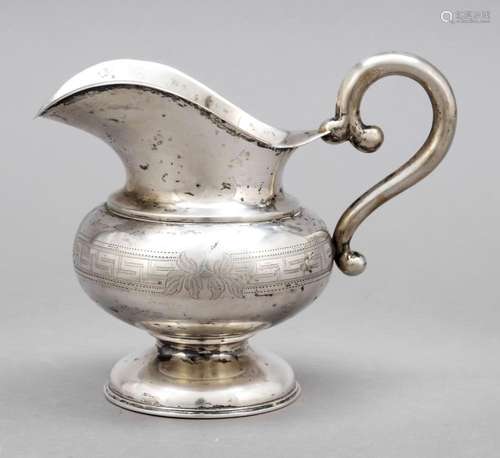 Cream jug, 19th century, silve