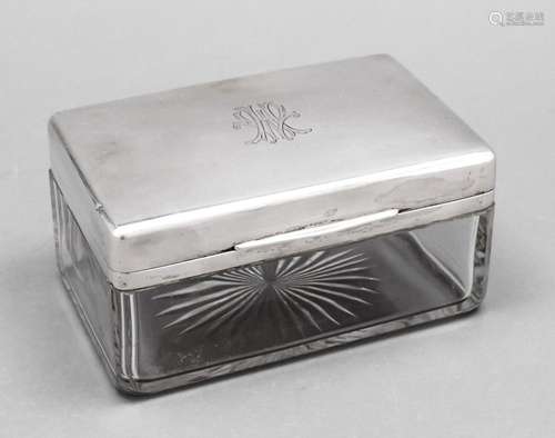 Rectangular box with silver li