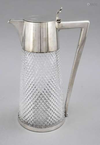 Large silver mounted gift jug,