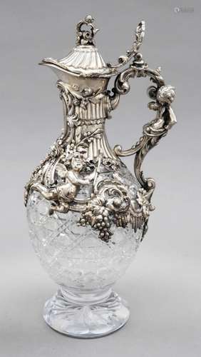 Carafe with silver mount, 19th