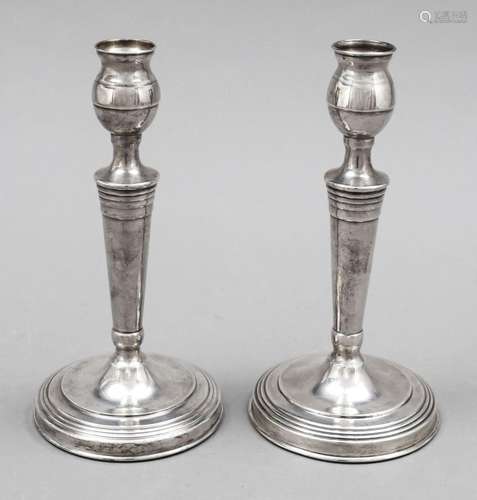 Pair of candlesticks, 20th c.,