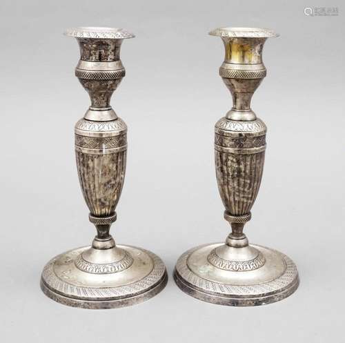 Pair of candlesticks, 20th c.,