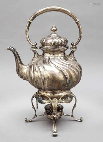 Tea kettle on rechaud, German,