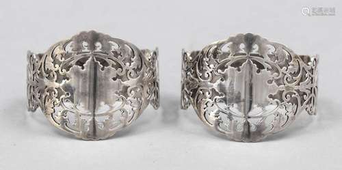 Pair of napkin rings, England,