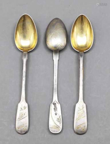 Six teaspoons, hallmarked Russ