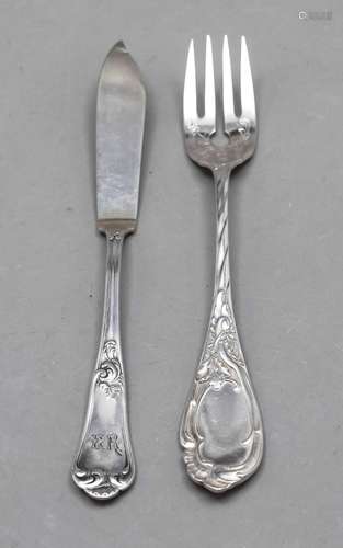 Fish cutlery for six persons,