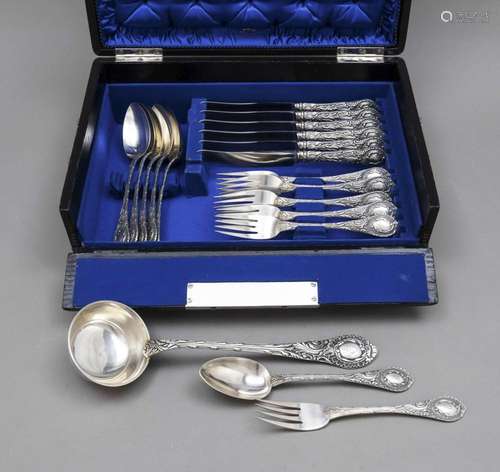 Cutlery for six persons, hallm