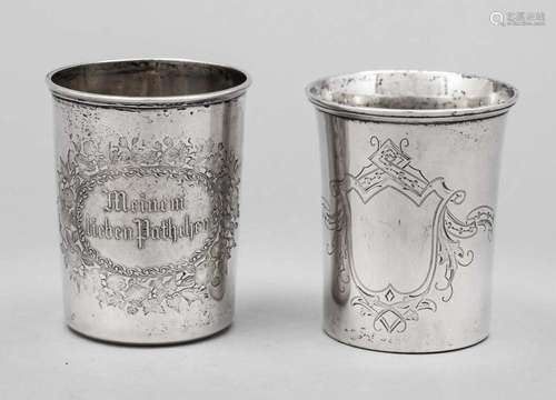 Two cups, end of 19th century,