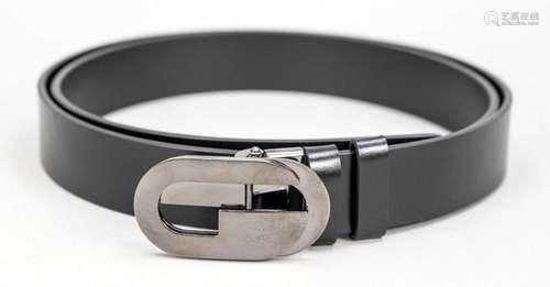 Gucci, men's belt, black smooth